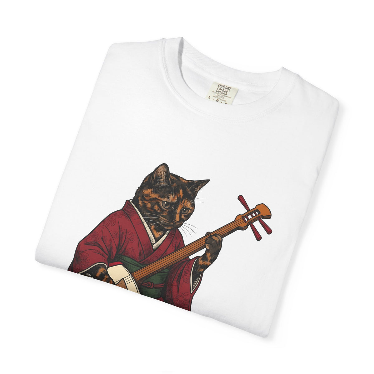 Yukata Cat T-Shirt Cat Sound Gift Women Asian Art T-Shirt Cat T-Shirt Feline Fan Japanese Art T-Shirt Music Graphic Hand Drawn Piano T-Shirt