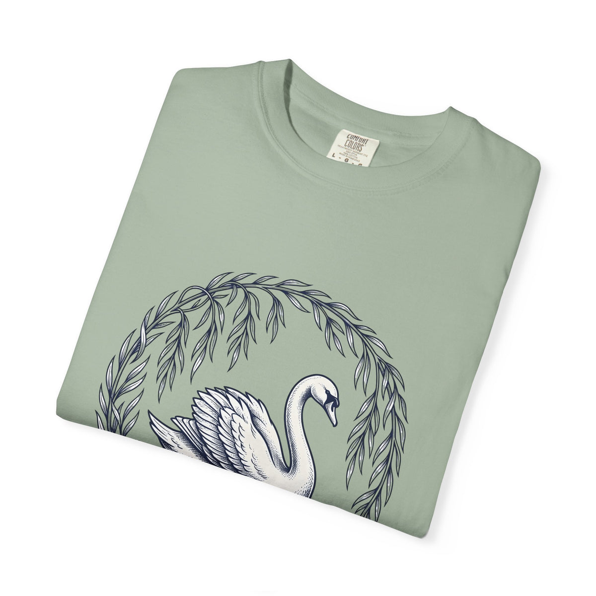 Swan Drawing T-Shirt Animal Environment Gift Women Cartoon T-Shirt Duck T-Shirt Wildlife Fan Waterfowl T-Shirt Eco Graphic Rustic Lake Bloom T-Shirt
