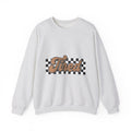 Cursive Font Sweatshirt Mom Comedy Gift Women Nostalgic Sweatshirt Script Sweatshirt Mother Fan Vintage Sweatshirt Humor Graphic Old-Fashioned Check Pattern
