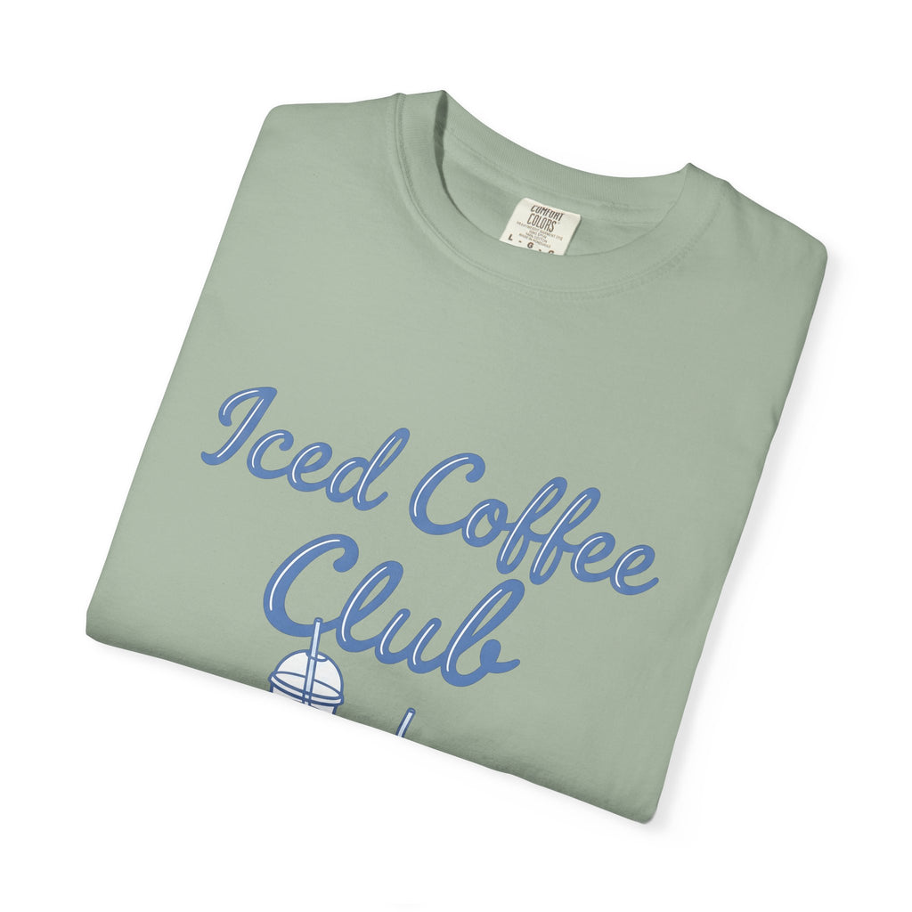 Iced Latte Glass T-Shirt Coffee Cuisine Gift Women Fun T-Shirt Glassware T-Shirt Coffee Fan Java Graphic Illustration Clean Fingers T-Shirt