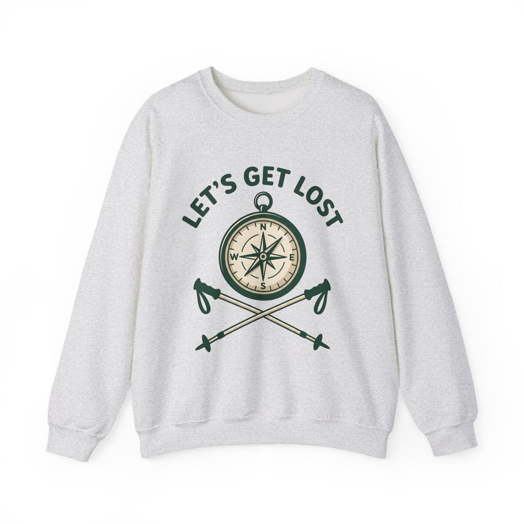 Compass Image Sweatshirt Hiking Outdoors Gift Women Hand Drawn Sweatshirt Navigation Sweatshirt Trekker Enthusiast Illustrated Sweatshirt Nature Graphic Clean