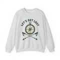 Compass Image Sweatshirt Hiking Outdoors Gift Women Hand Drawn Sweatshirt Navigation Sweatshirt Trekker Enthusiast Illustrated Sweatshirt Nature Graphic Clean