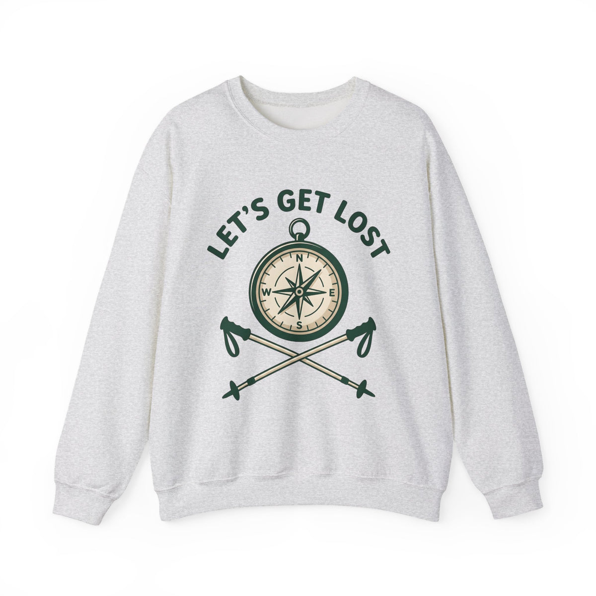 Compass Image Sweatshirt Hiking Outdoors Gift Women Hand Drawn Sweatshirt Navigation Sweatshirt Trekker Enthusiast Illustrated Sweatshirt Nature Graphic Clean