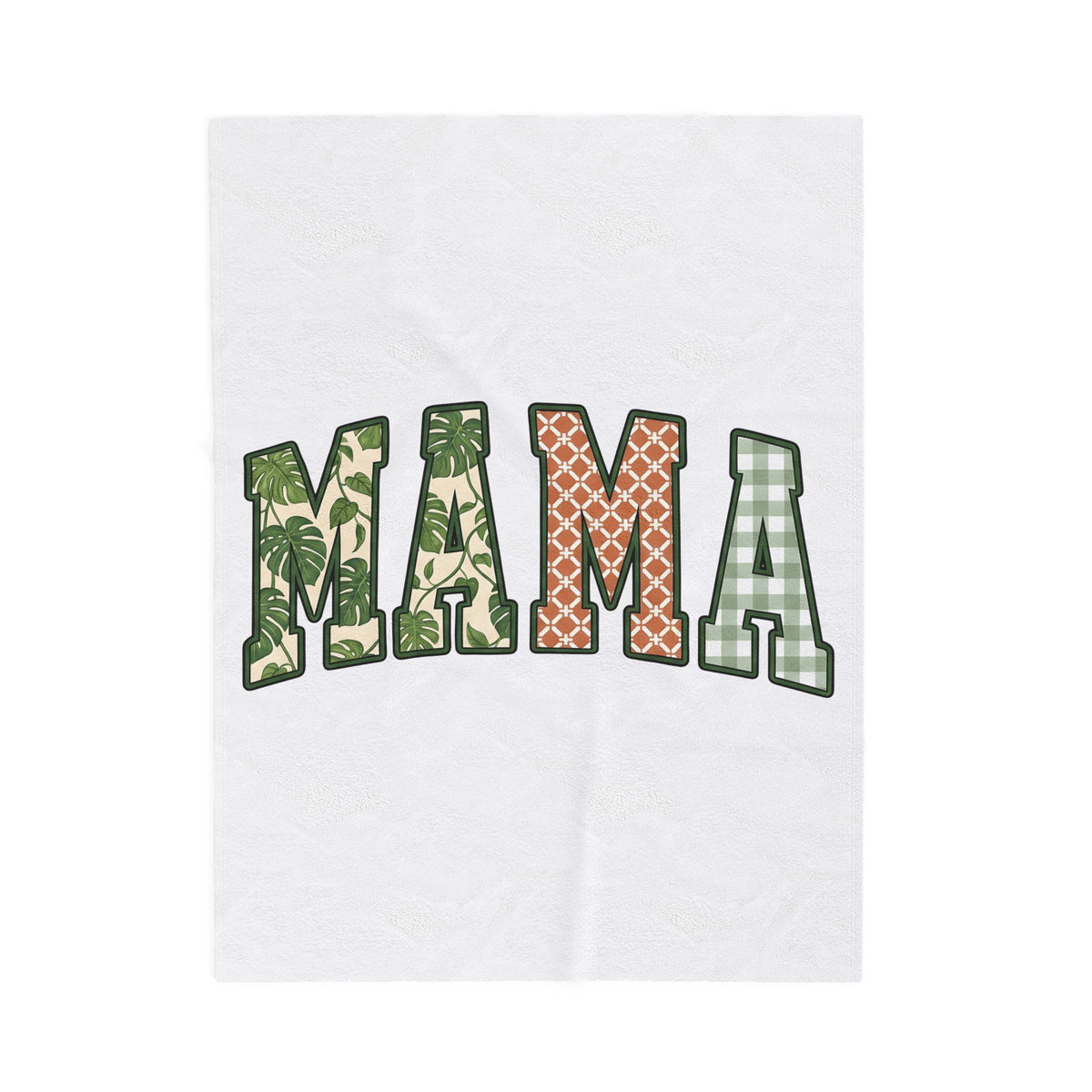 Patterned Letter Patches Blanket Moms Clan Gift Women Cabin Blanket Lettering Blanket Motherhood Enthusiast Rustic Blanket Tribe Graphic Country