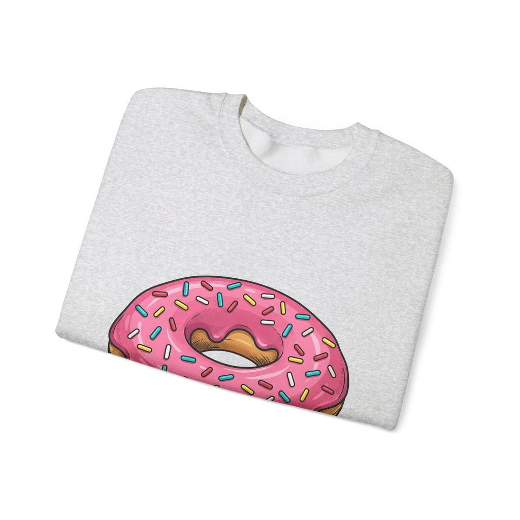 Donut Image Sweatshirt Desserts Cuisine Gift Women Comic Sweatshirt Doughnut Sweatshirt Pastry Fan Cartoon Sweatshirt Food Graphic Modern Nonpareils Sweatshirt