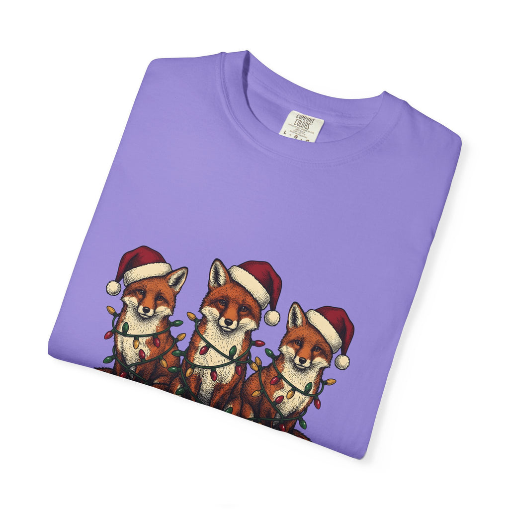 Fox Pack T-Shirt Christmas Critters Gift Women Cartoon T-Shirt Foxes T-Shirt