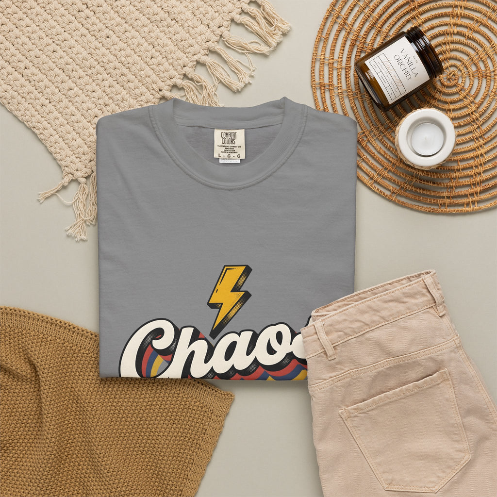 Lightning Flash T-Shirt Moms Jokes Gift Women Retro T-Shirt Thunderbolt T-Shirt Motherhood Fan Vintage T-Shirt Humor Graphic T-Shirt Vintage