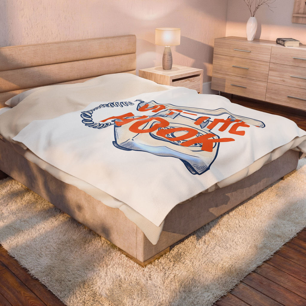 Vintage Telephone Blanket Funny Comedy Gift Women Retro Blanket Old Phone Blanket Humor Fan Vintage Style Blanket Comedy Graphic Throwback Thick