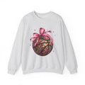 Basketball Disco Ball Sweatshirt Moms Sports Gift Women Whimsical Sweatshirt Disco Ball Sweatshirt Mom Fan Whimsy Sweatshirt Athlete Graphic Watercolor Pink