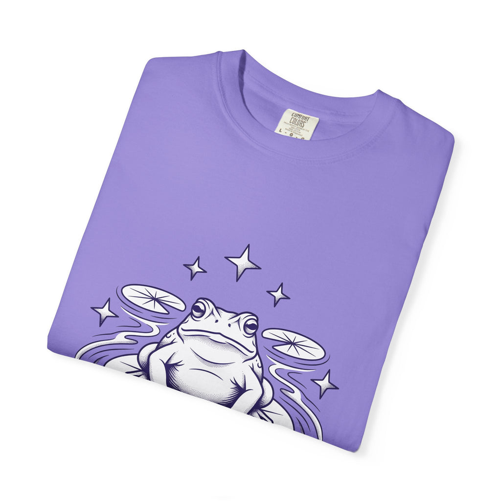 Frog Lotus Bloom T-Shirt Boho Chic Wellness Gift Women Gypsy T-Shirt Toad T-Shirt Bohemian Enthusiast Bohemian T-Shirt Mindful Graphic Classic