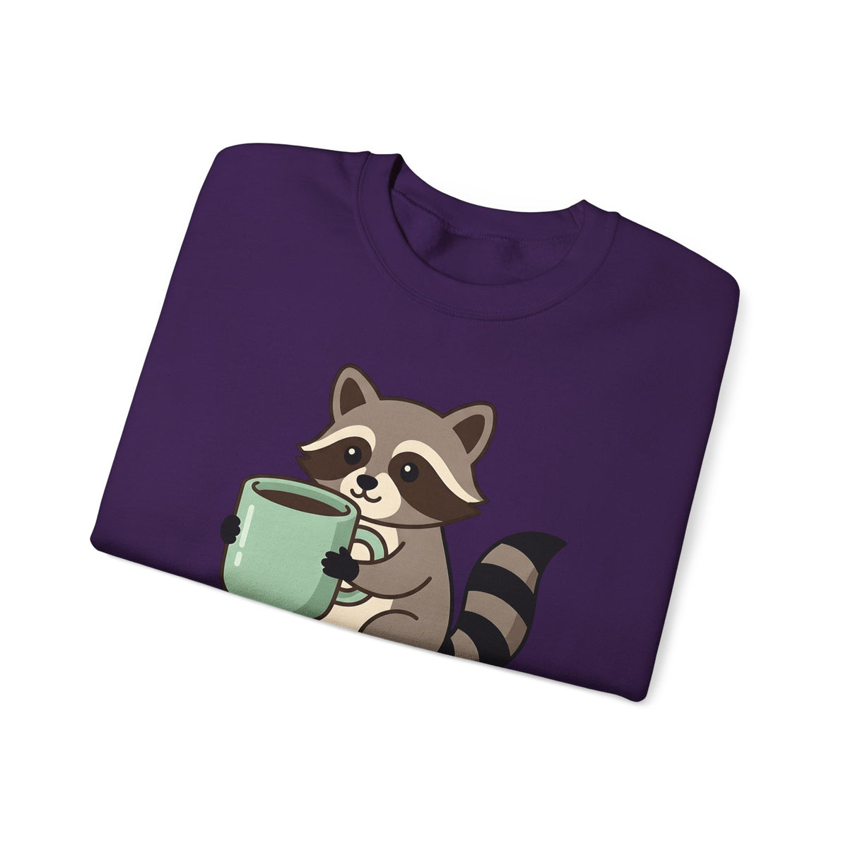 Raccoon Coffee Sweatshirt Nurses Coffee Gift Women Cute Sweatshirt Coffee Sweatshirt Nurse Enthusiast Adorable Sweatshirt Caffeinated Graphic Coffee