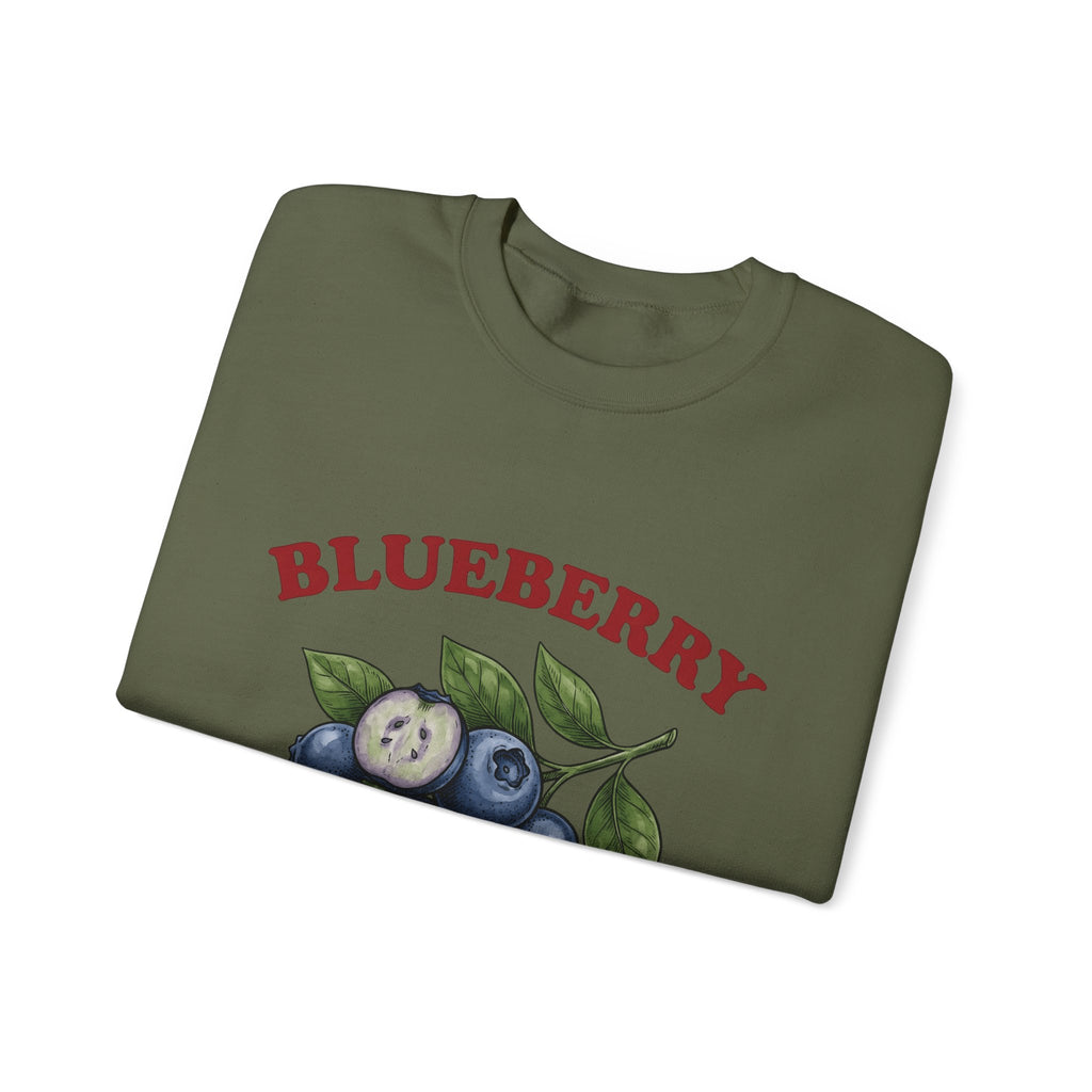 Blueberry Sprig Sweatshirt Fruit Cooking Gift Women Sketch Sweatshirt Blueberries Sweatshirt Fruit Fan Drawing Design Line Art Greenery Sweatshirt
