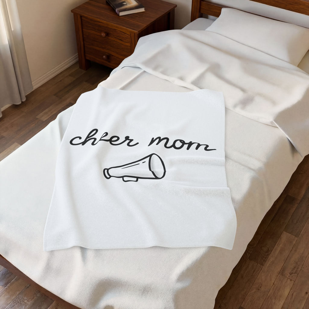 Loudspeaker Blanket Moms Spirit Squad Gift Women Basic Blanket Speaker Blanket Mother Enthusiast Loudspeaker Blanket Squad Graphic Sleek Cursive