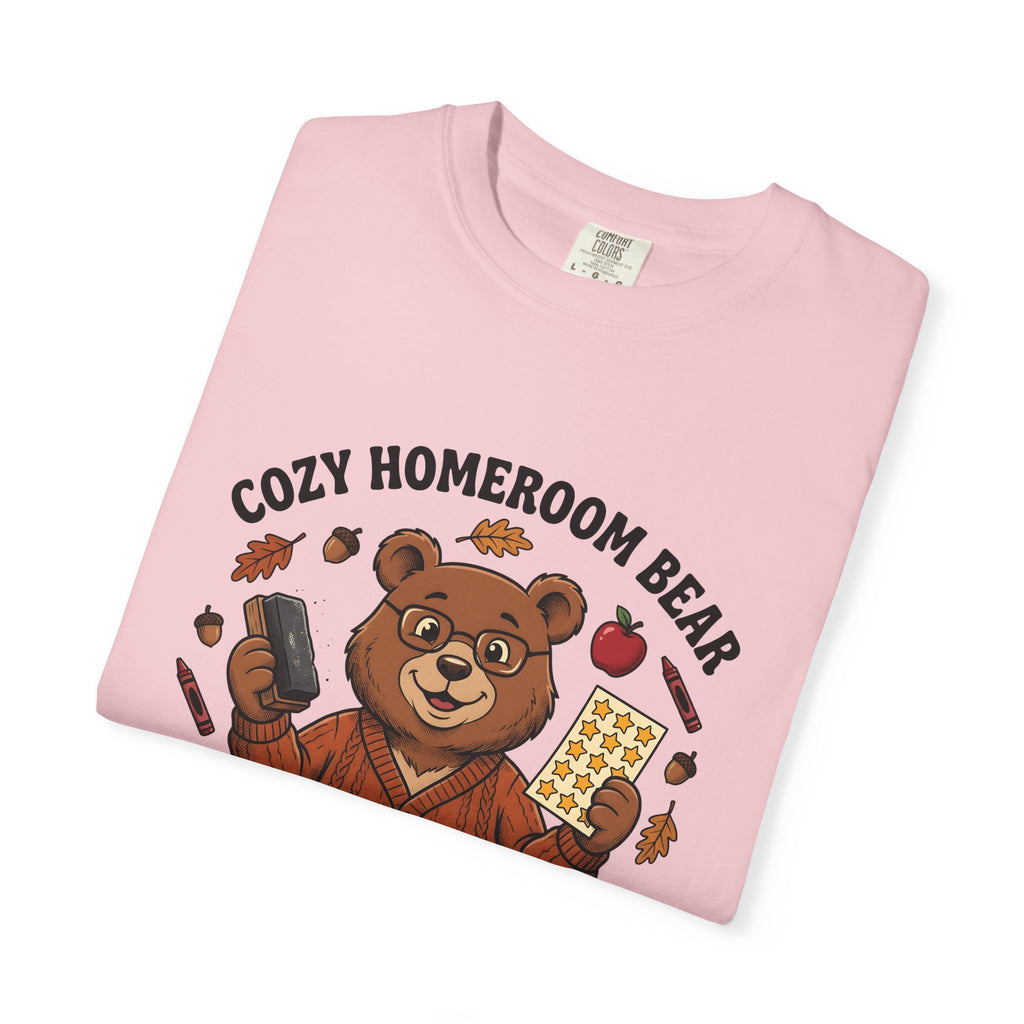 Bear Teacher T-Shirt Teachers Education Gift Women Cartoon T-Shirt Teddy Teacher T-Shirt Educator Enthusiast Comic T-Shirt Learning Graphic Hand