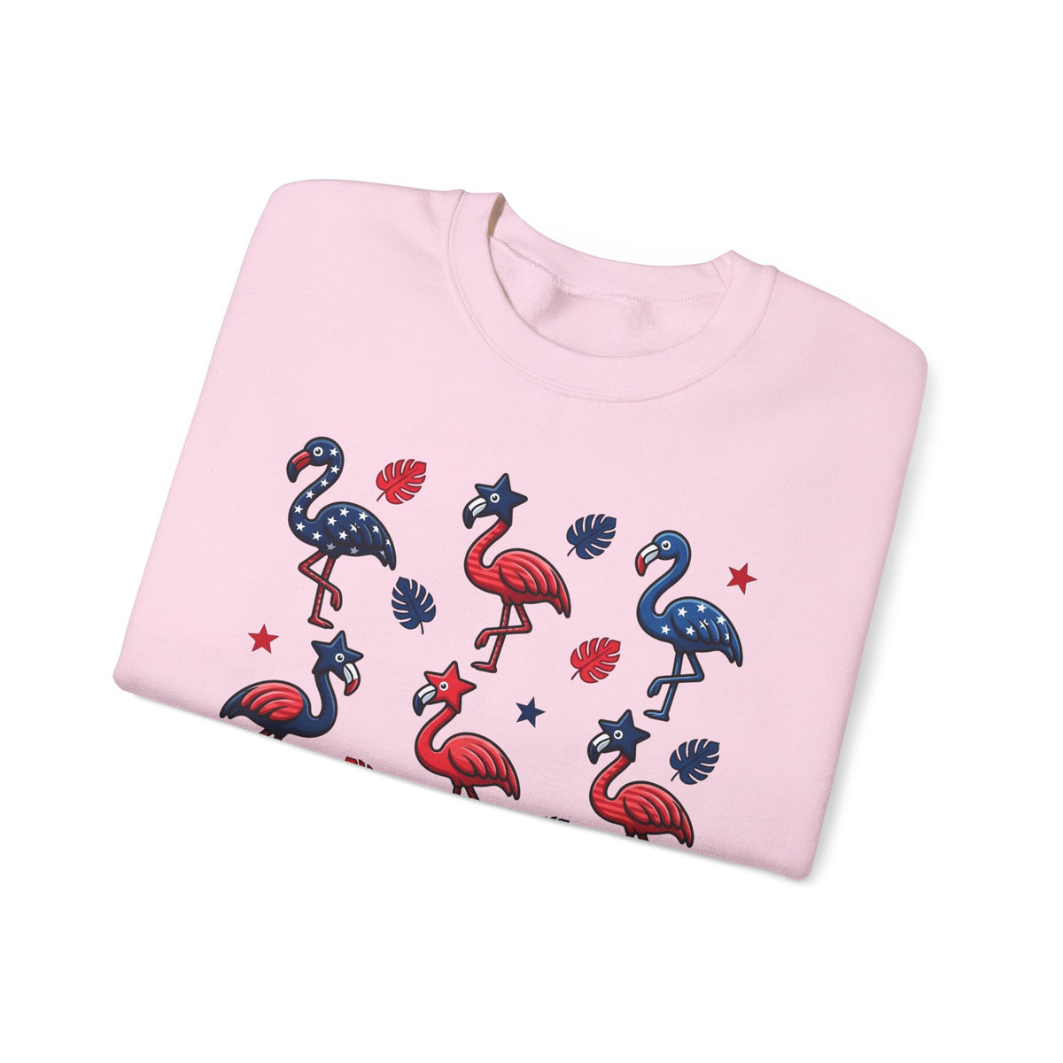 Flag Flamingo Sweatshirt 4th Of July Holiday Gift Women Cartoonish Sweatshirt Flamingo Sweatshirt Independence Day Fan Retro Sweatshirt Celebration Graphic Old