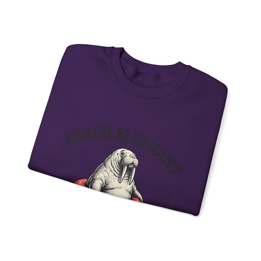 Walrus Floatie Sweatshirt Funny Animal Gift Women Hand Drawn Sweatshirt Inflatable Sweatshirt Humor Fan Illustrated Sweatshirt Creature Graphic Vintage Swim