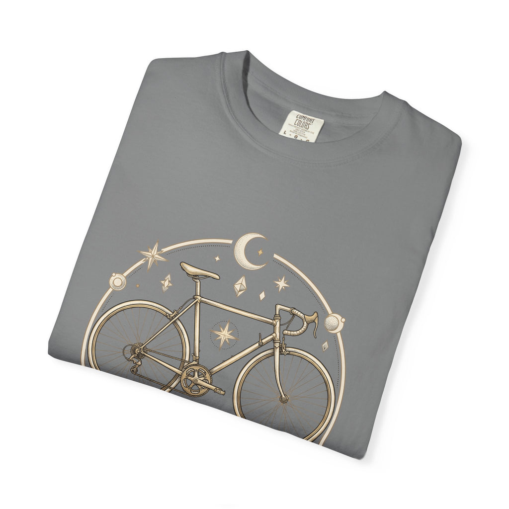 Racing Bike T-Shirt Cycling Hiking Gift Women Hippie T-Shirt Bicycle T-Shirt Cyclist Enthusiast Bohemian T-Shirt Trekker Graphic Retro Star Signs