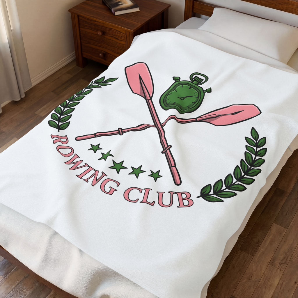 Rowing Oars Rowing Team Gift Classic Oars Rower Enthusiast Retro Crew Vintage Stopwatch Blanket