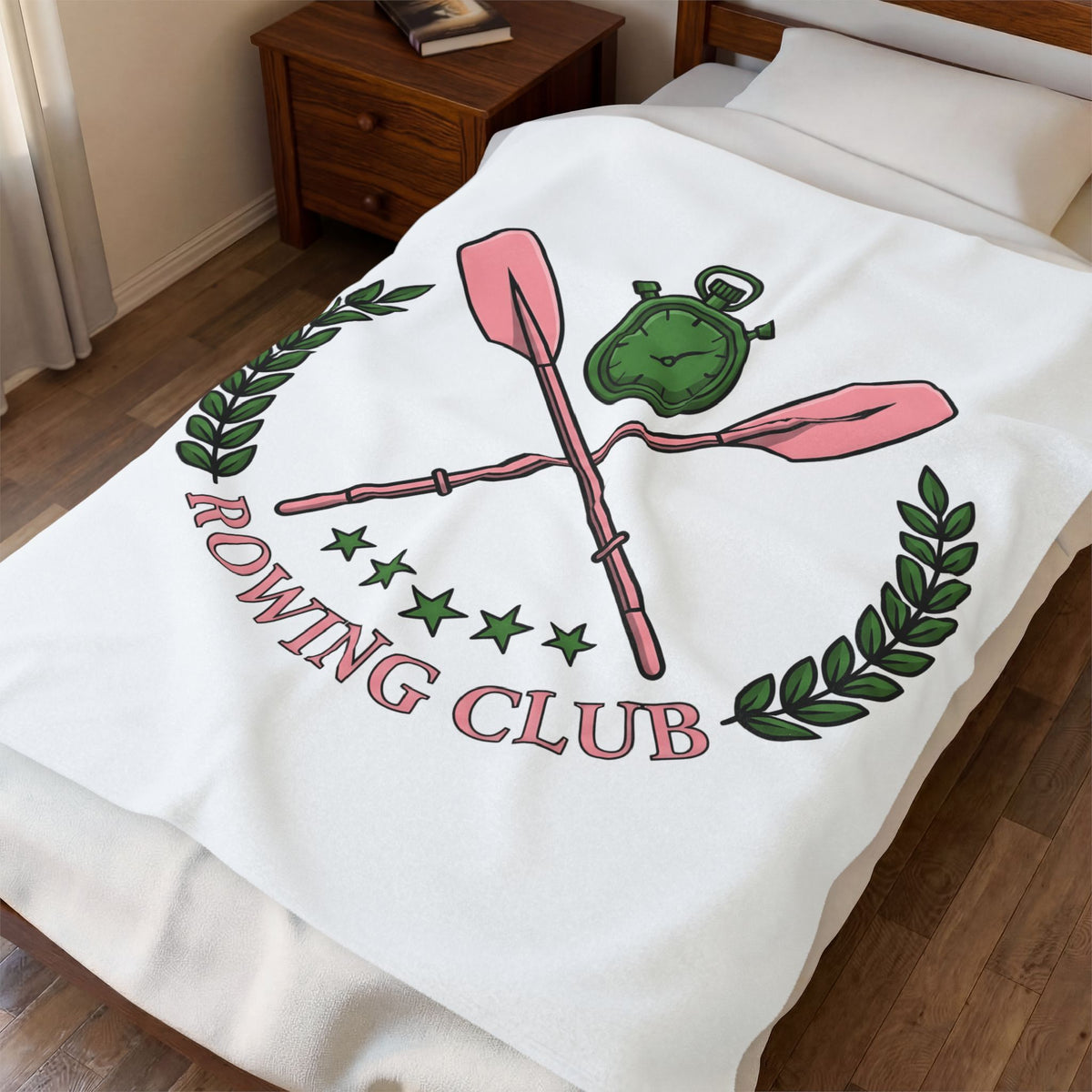 Rowing Oars Rowing Team Gift Classic Oars Rower Enthusiast Retro Crew Vintage Stopwatch Blanket