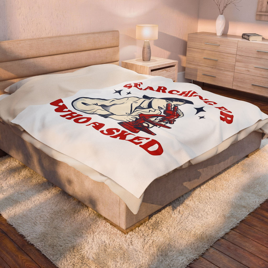 Scientist Magnifier Blanket Funny Jokes Gift Women Hand Drawn Blanket Lab Blanket Humor Fan Illustrated Blanket Pun Graphic Cartoon Twinkles Blanket