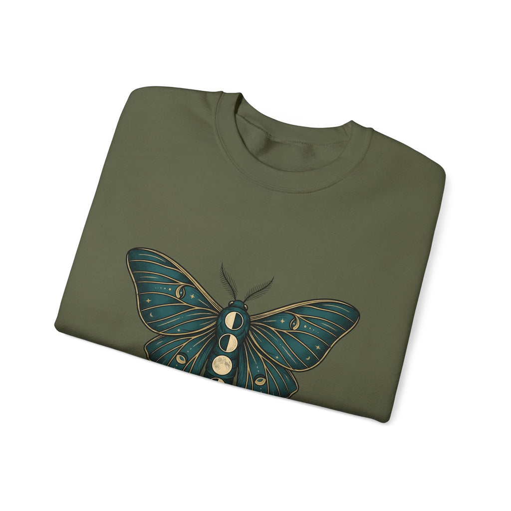 Luna Butterfly Sweatshirt Boho Chic Astrology Gift Women Mystical Sweatshirt Butterfly Sweatshirt Bohemian Enthusiast Magical Sweatshirt Zodiac Graphic Retro