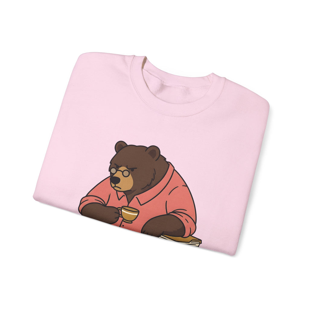Bear Mocha Sweatshirt Teachers Caffeine Gift Women Illustration Sweatshirt Mocha Sweatshirt Educator Enthusiast Drawing Sweatshirt Caffeine Graphic Doodle