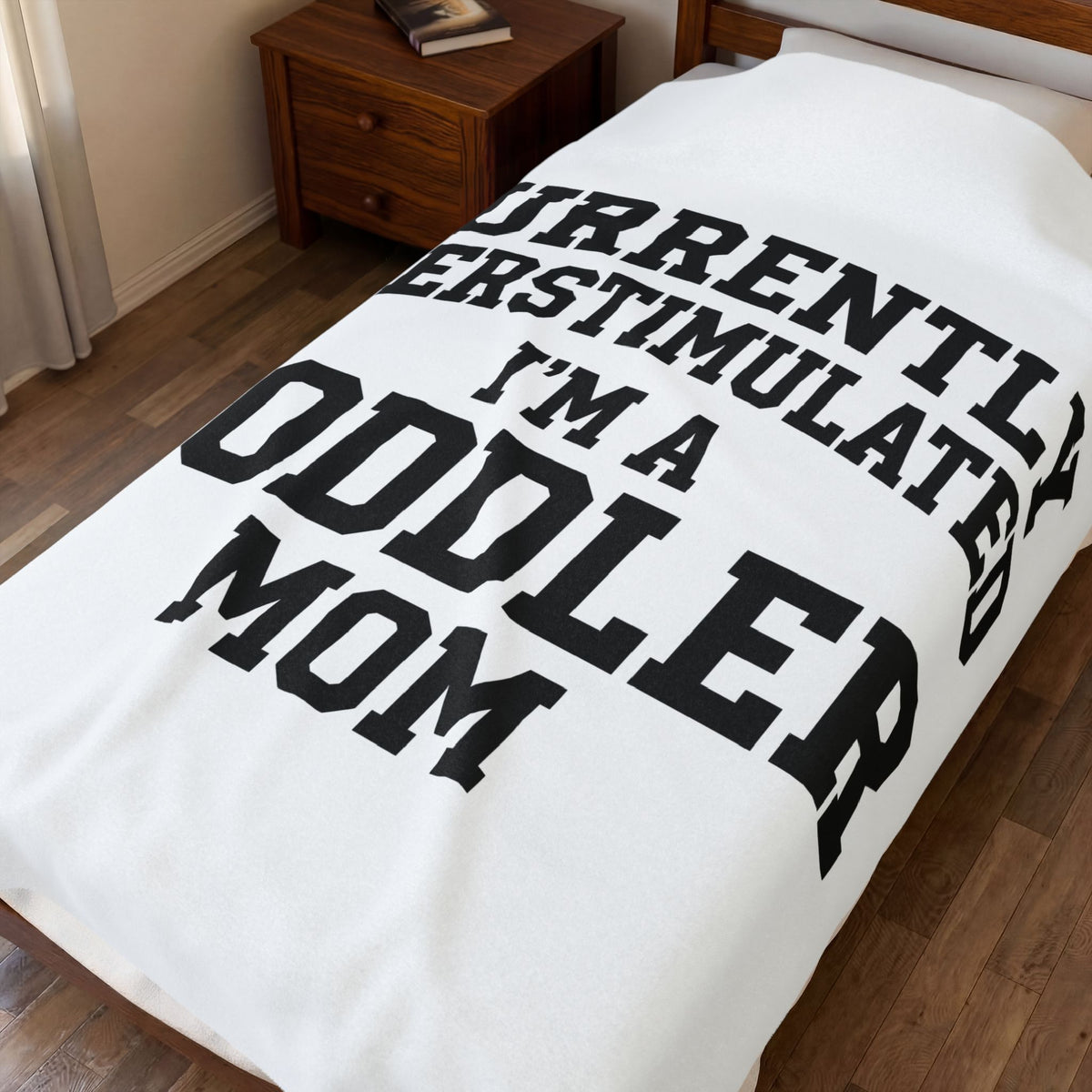 Bold Lettering Design Blanket Moms Family Gift Women Varsity Font Blanket Typography Blanket Motherhood Fan Lettering Blanket Clan Graphic Simple