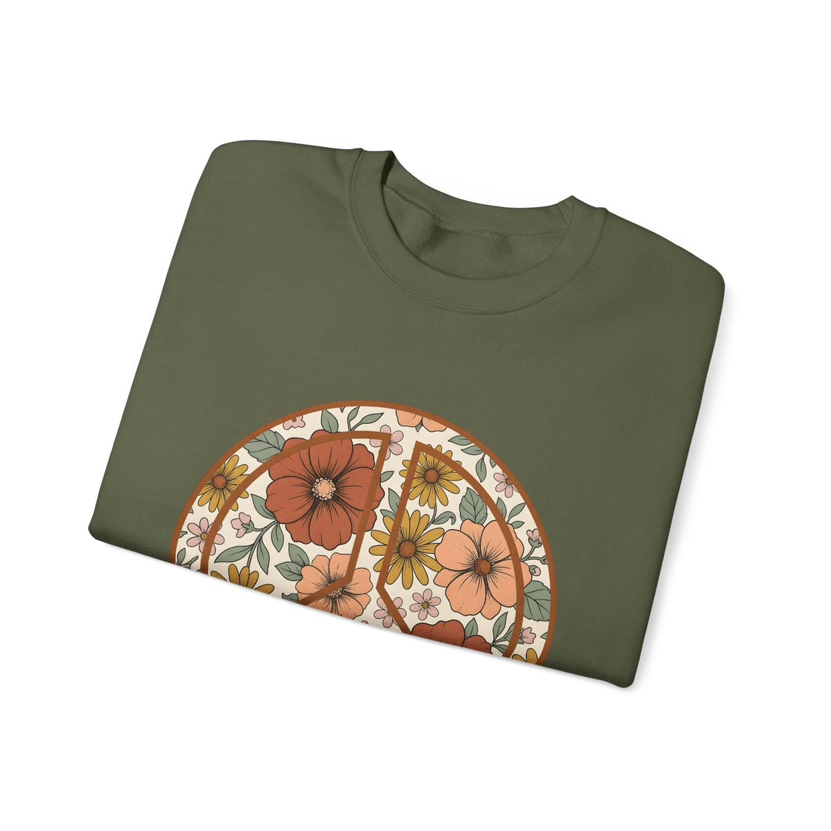 Peace Hand Flower Sweatshirt Boho Chic Psychedelic Gift Women Folk Sweatshirt Peace Sign Sweatshirt Hippie Fan Bohemian Sweatshirt Trippy Graphic Classic