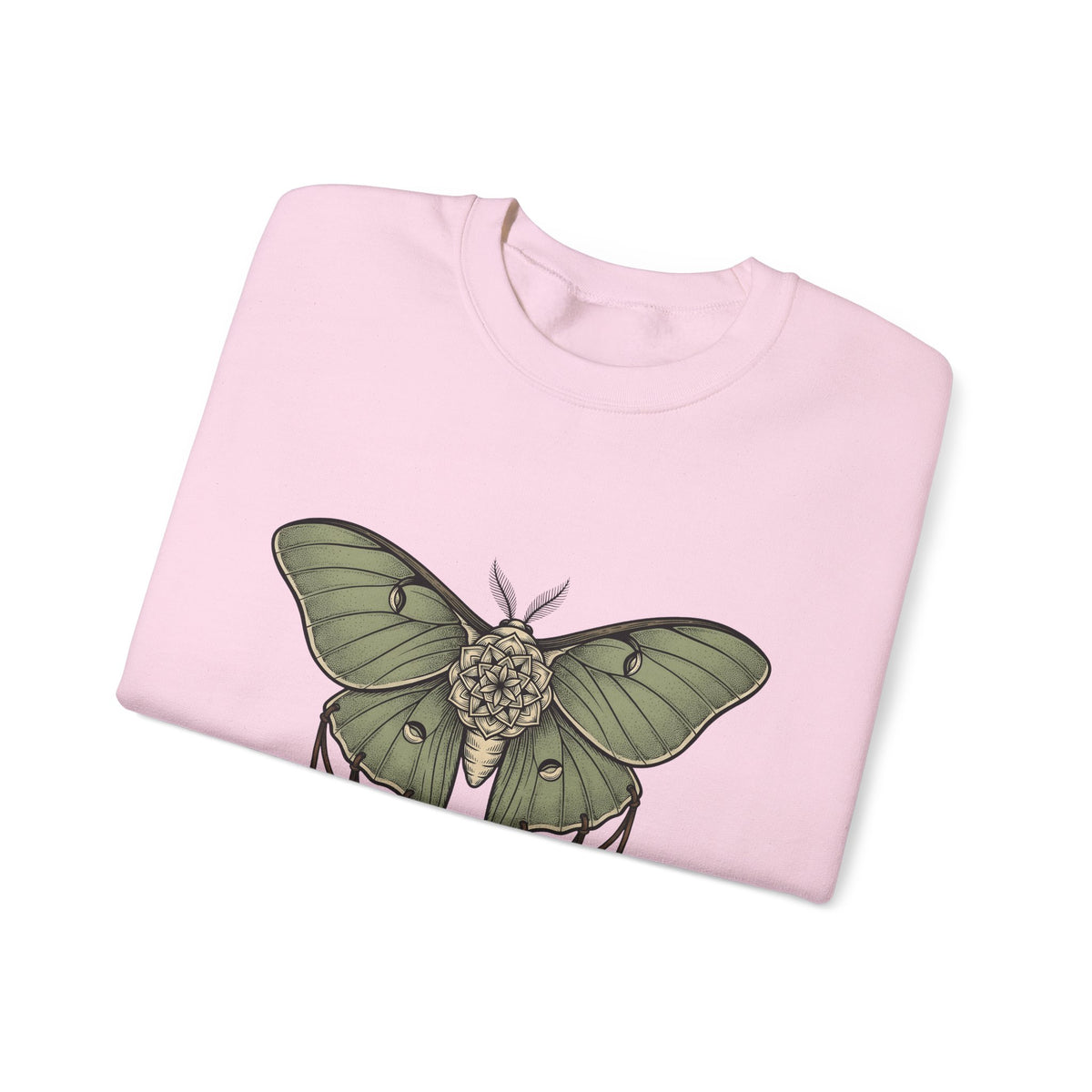 Luna Moth Sweatshirt Boho Chic Nature Gift Women Tattoo Sweatshirt Actias Luna Sweatshirt Hippie Fan Tribal Sweatshirt Environmental Graphic Vintage Crystals