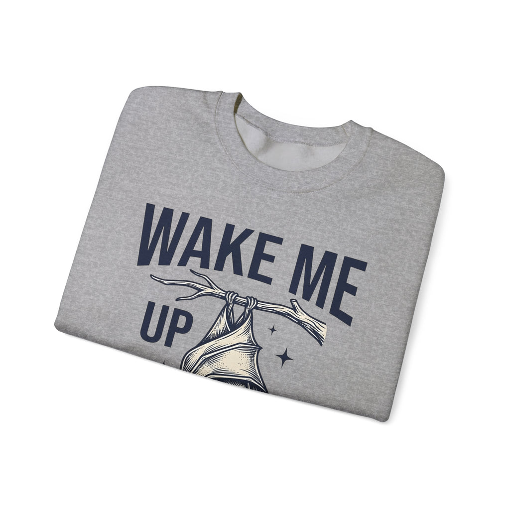 Bat Print Sweatshirt Funny Fauna Gift Women Antique Sweatshirt Bat Sweatshirt Humor Fan Vintage Sweatshirt Wildlife Graphic Cartoon Twinkling Stars Sweatshirt