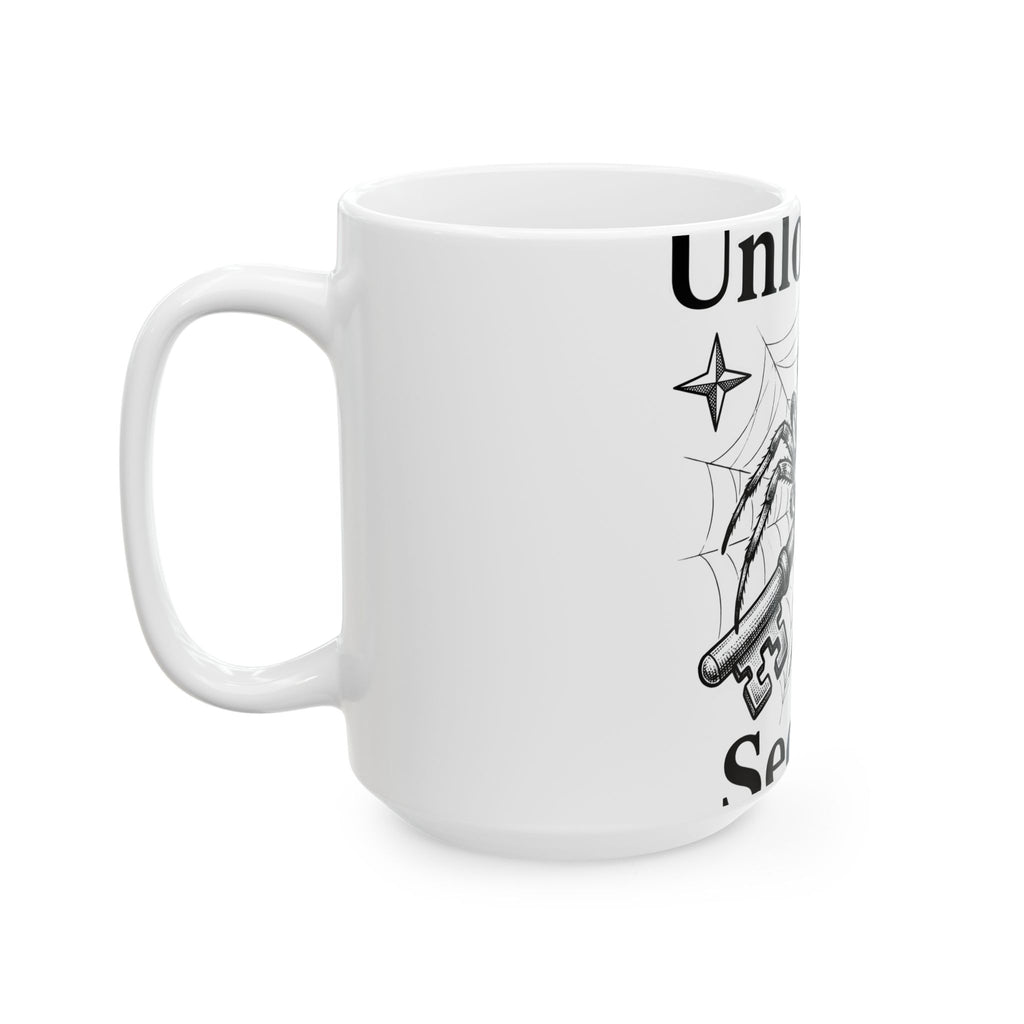 Spider Pendant Mug Halloween Magic Gift Women Spooky Mug Spider Necklace Mug Horror Fan Creepy Art Mug Mystical Graphic Sketch