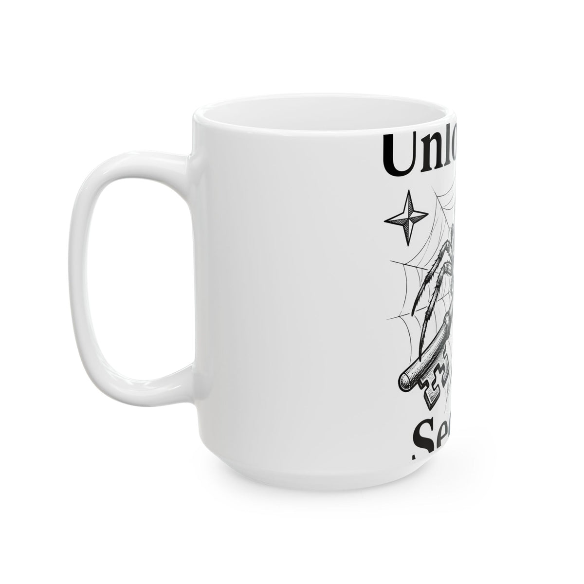 Spider Pendant Mug Halloween Magic Gift Women Spooky Mug Spider Necklace Mug Horror Fan Creepy Art Mug Mystical Graphic Sketch