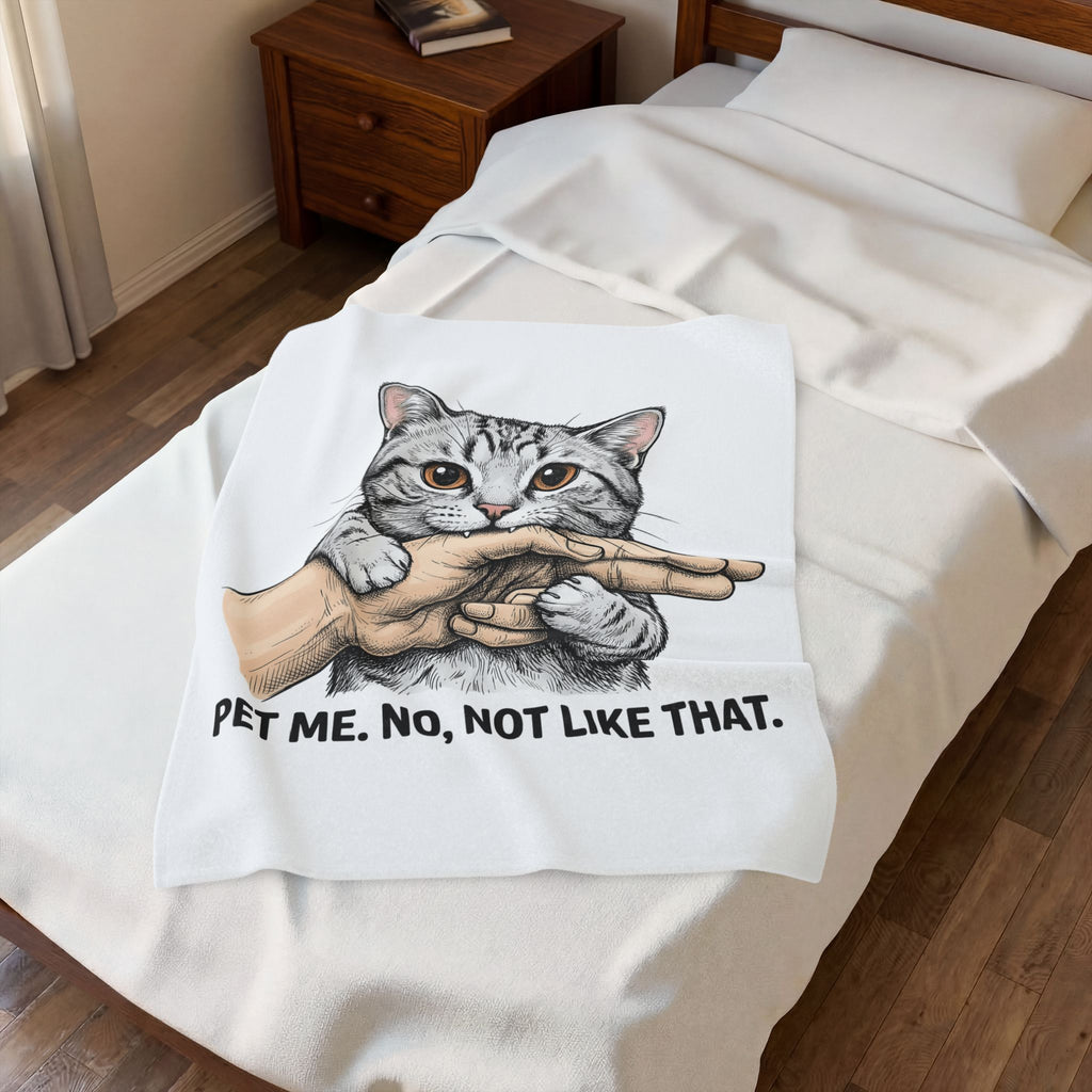 Tabby Cat Cat Humor Gift Hand Drawn Kitty T Blanket