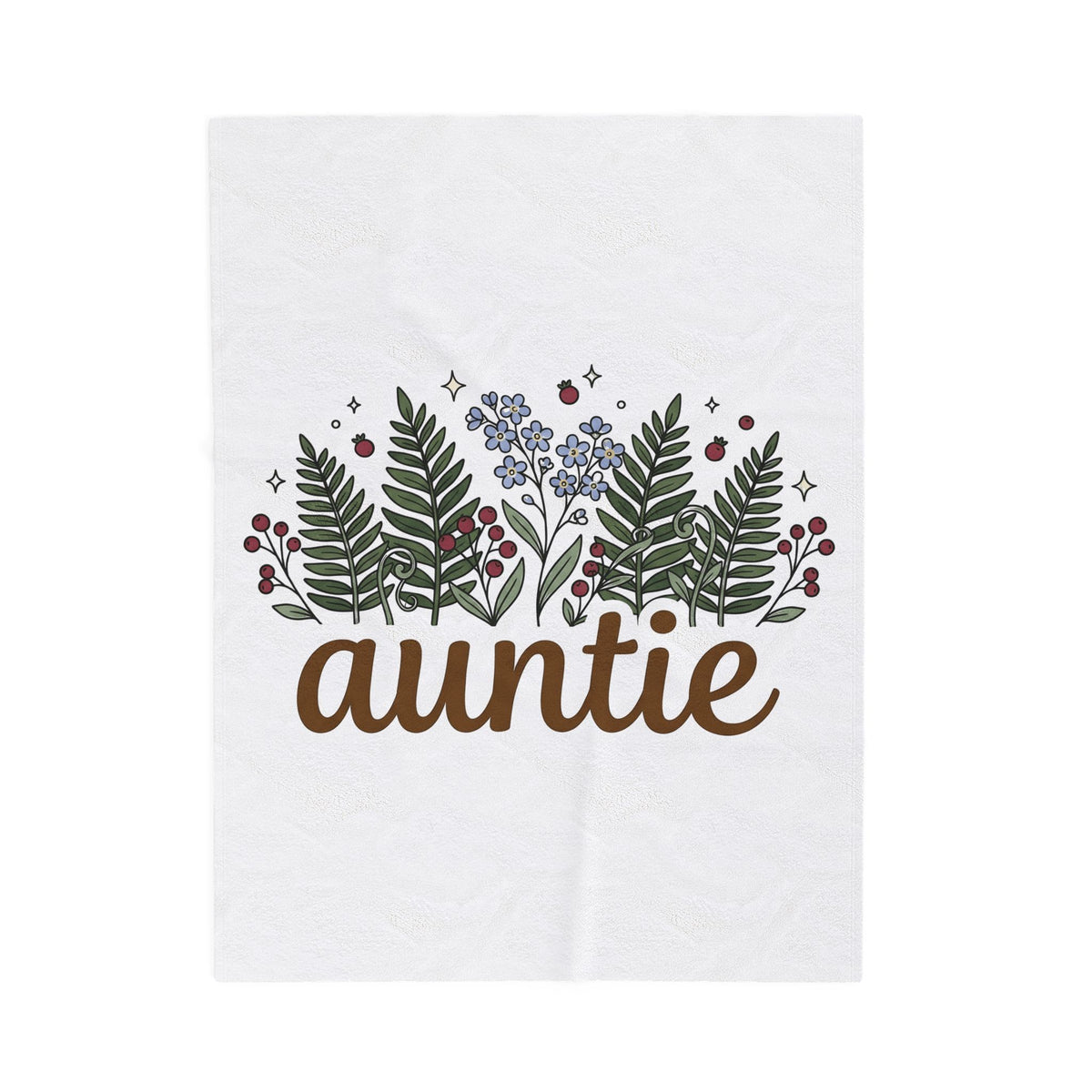 Botanical Floral Graphic Blanket Aunt Family Gift Women Whimsical Blanket Flower Blanket Auntie Fan Boho Graphic Hand Drawn Stars Blanket