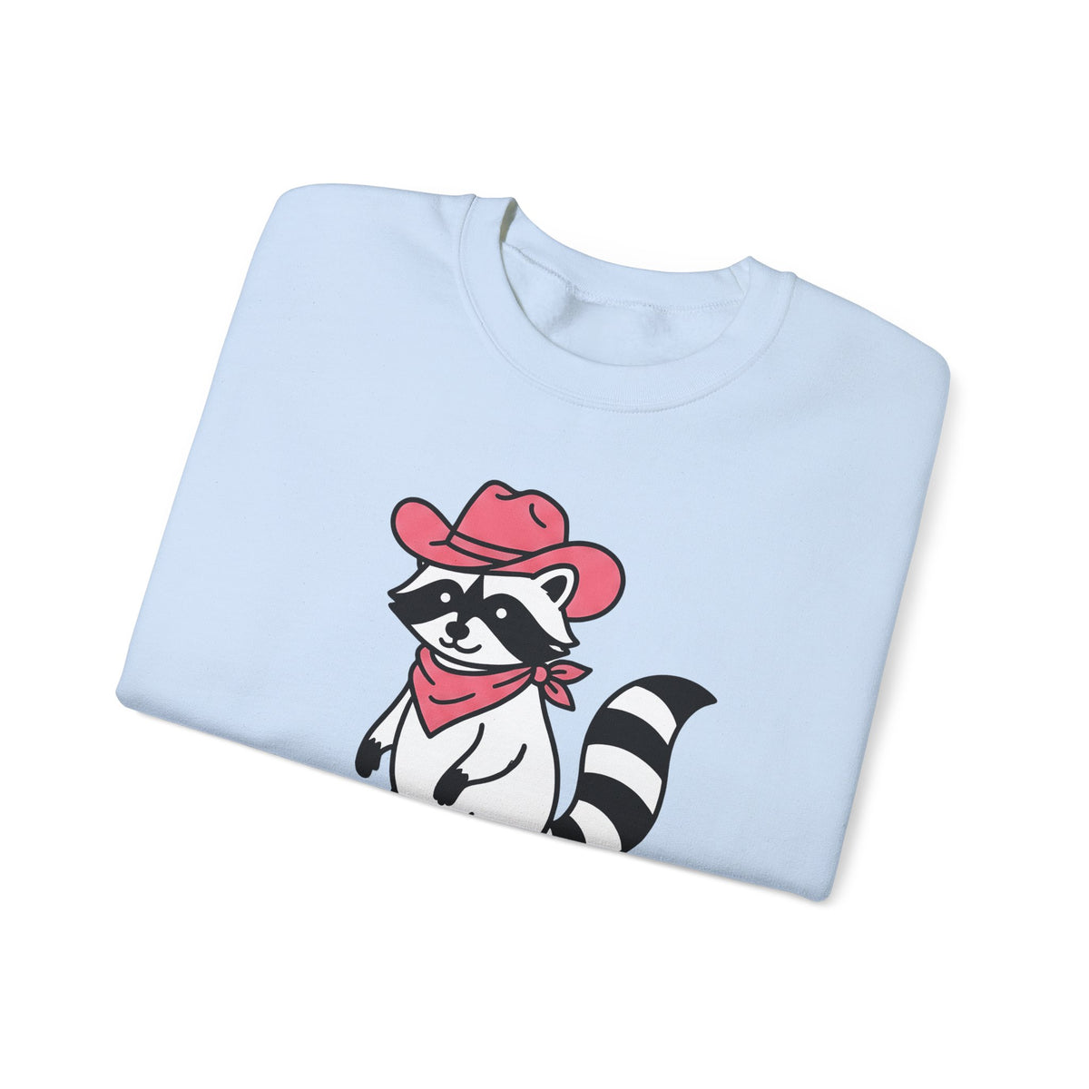 Raccoon Cowgirl Sweatshirt Cowgirl Pet Gift Women Cartoon Sweatshirt Raccoon Sweatshirt Cowgirl Fan Cartoonish Sweatshirt Animal Graphic Sketch Cowboy Hat