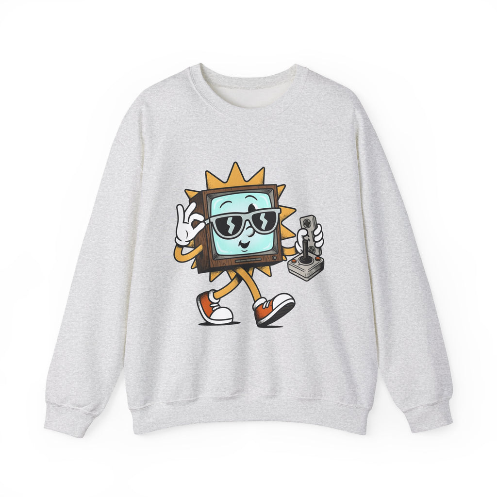 Vintage Tv Figure Sweatshirt Cute Console Gift Women Comic Sweatshirt Retro Tv Character Sweatshirt Adorable Fan Cartoon Sweatshirt Controller Graphic Classic