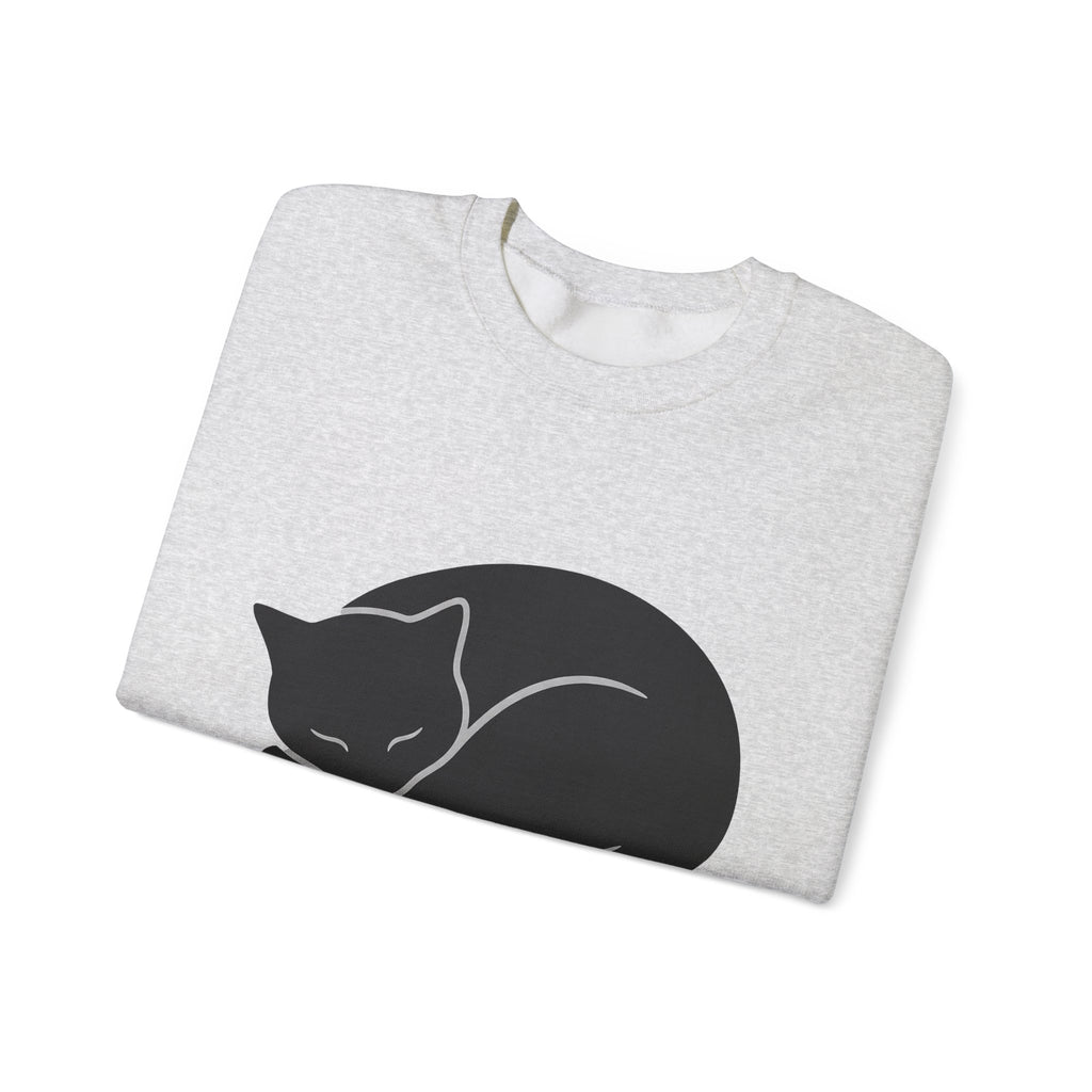 Dozing Feline Sweatshirt Cat Creature Gift Women Geometric Sweatshirt Cat Sweatshirt Kitty Fan Abstract Sweatshirt Beast Graphic Minimalist Claw Sweatshirt