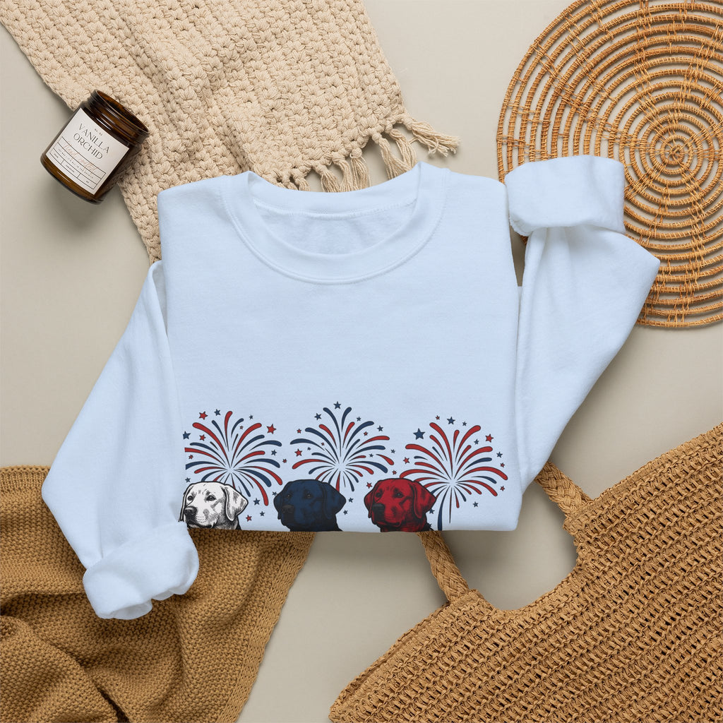 American Dogs Sweatshirt America/4th Of July Pet Gift Women Sketch Sweatshirt Canine Sweatshirt Patriot Fan Hand Drawn Sweatshirt Animal Graphic Retro