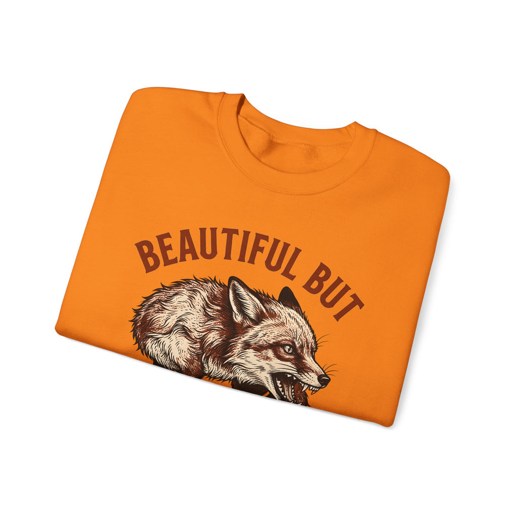 Mad Fox Sweatshirt Funny Pet Gift Women Retro Sweatshirt Fox Sweatshirt Humor Fan Vintage Sweatshirt Animal Graphic Sketch Lettering Sweatshirt