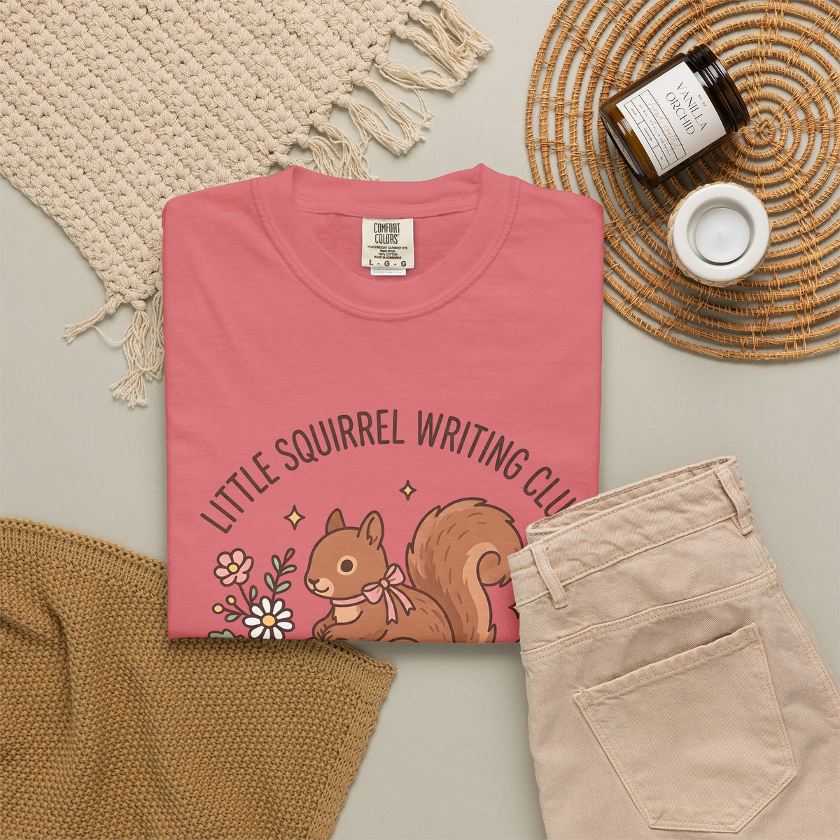 Squirrel Tower Papers T-Shirt Writing Critter Gift Women Playful T-Shirt Paper Tower T-Shirt Author Fan Stationery T-Shirt Animal Graphic Line Art