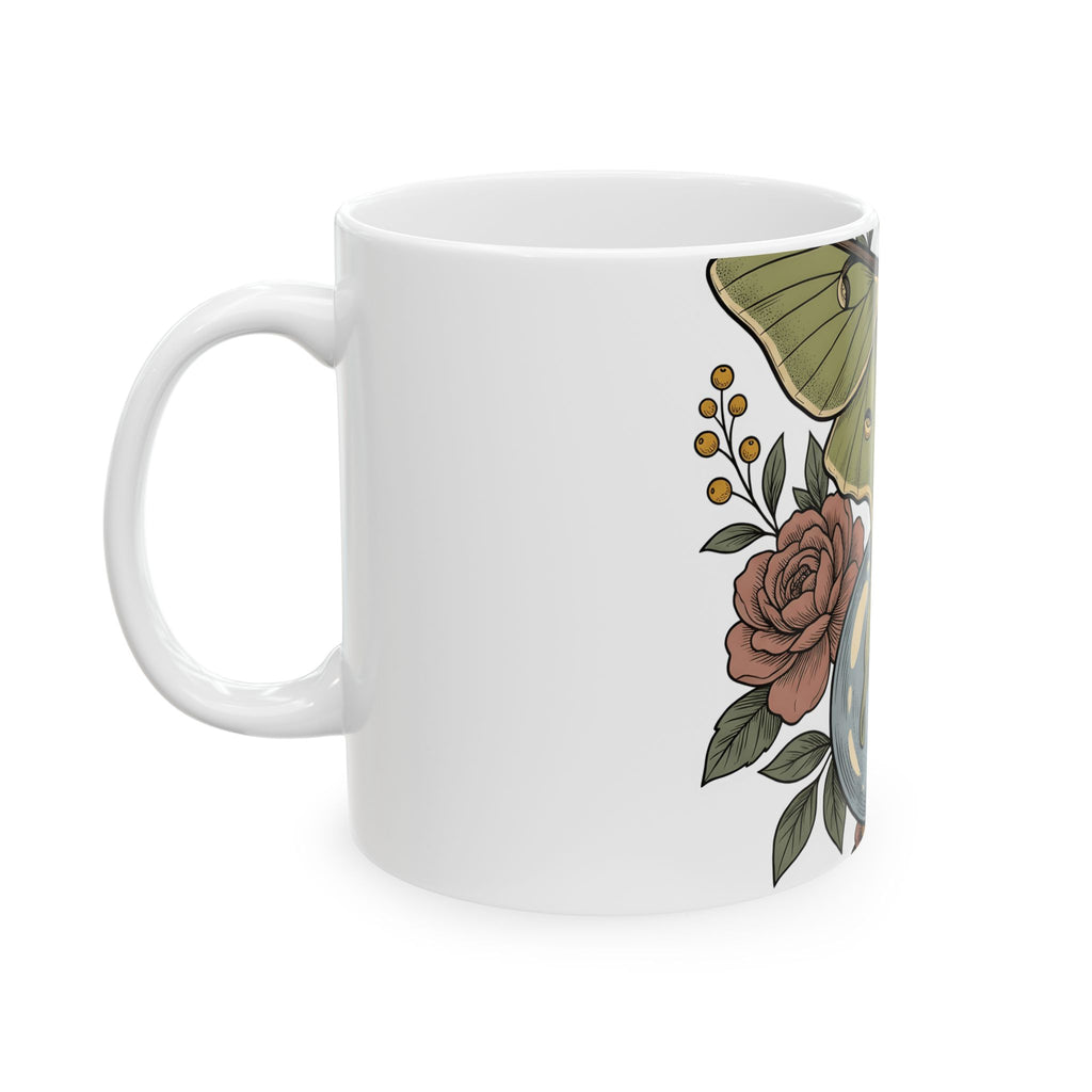 Luna Butterfly Mug Halloween Occult Gift Women Leaf Mug Butterfly Mug Horror Fan Spirit Mug Mystic Graphic Classic Magic Orb Mug