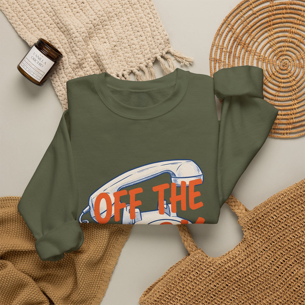 Vintage Telephone Sweatshirt Funny Comedy Gift Women Retro Sweatshirt Old Phone Sweatshirt Humor Fan Vintage Style Sweatshirt Comedy Graphic Throwback Thick