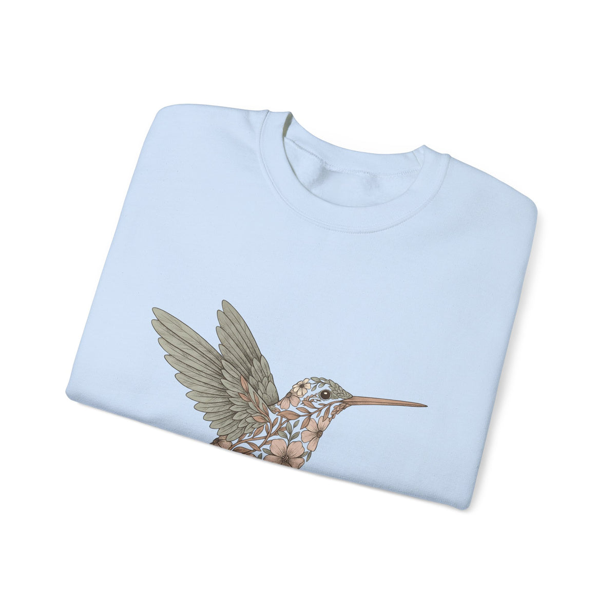 Hummingbird Floral Sweatshirt Boho Chic Nature Gift Women Boho Sweatshirt Hummingbird Sweatshirt Bohemian Fan Tribal Sweatshirt Environmental Graphic Hand