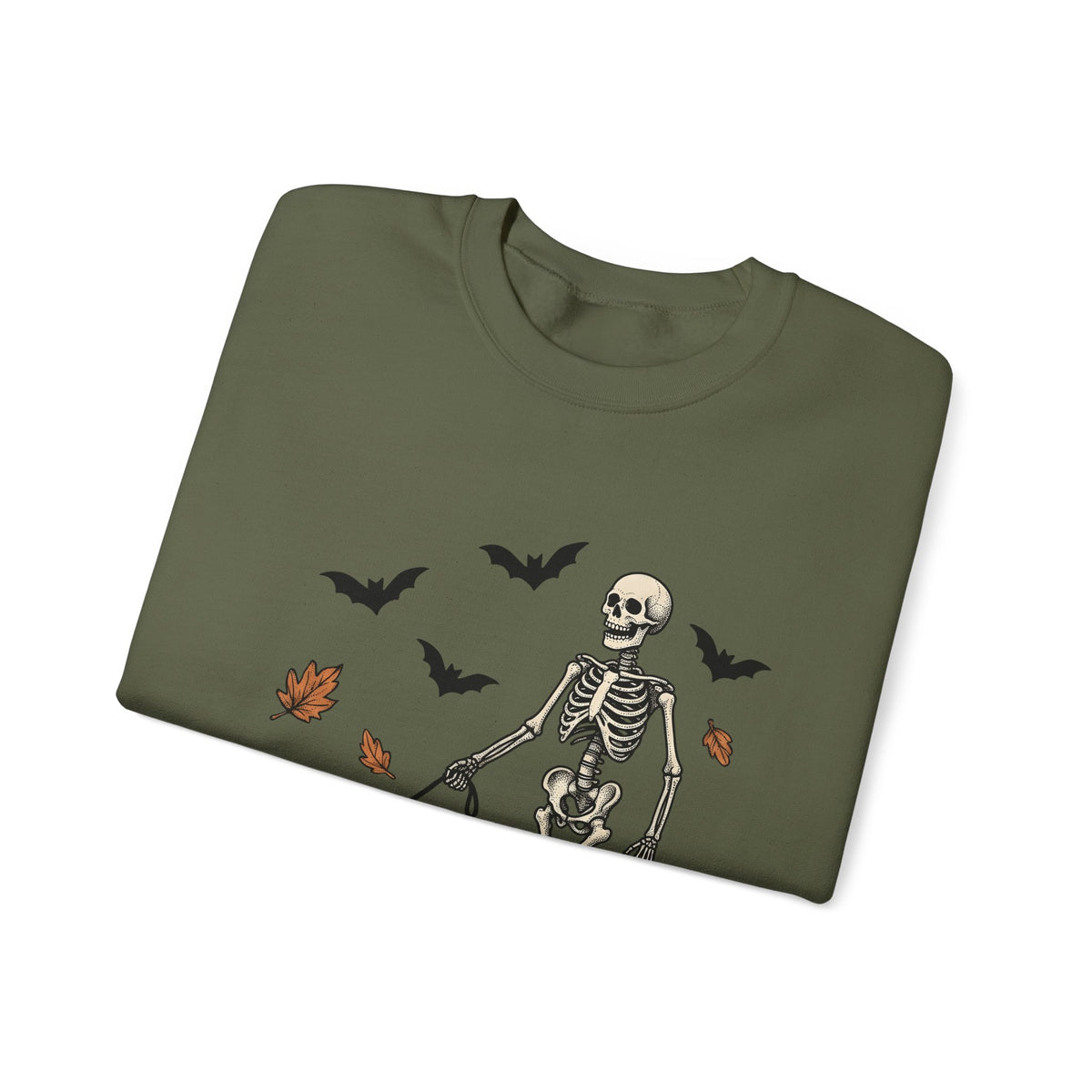 Dog Skeleton Costume Sweatshirt Halloween Animals Gift Women Scary Sweatshirt Dog Skeleton Sweatshirt Horror Fan Spooky Sweatshirt Creature Graphic Hand Drawn