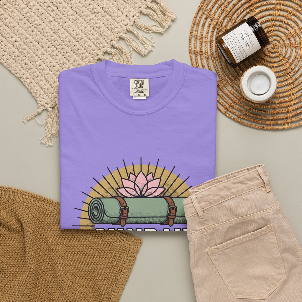 Fitness Mat T-Shirt Pilates Lifestyle Gift Women Ethnic T-Shirt Yoga Mat T-Shirt Pilates Enthusiast Tribal T-Shirt Wellness Graphic Classic Sacred