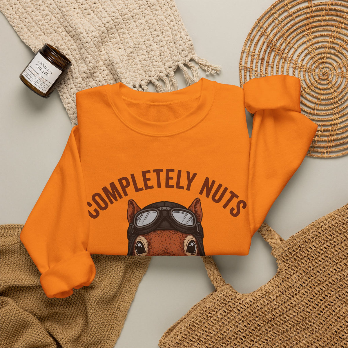 Squirrel Aviator Sweatshirt Funny Wildlife Gift Women Comic Sweatshirt Chipmunk Sweatshirt Humor Fan Cartoon Sweatshirt Animal Graphic Retro Pilot Goggles