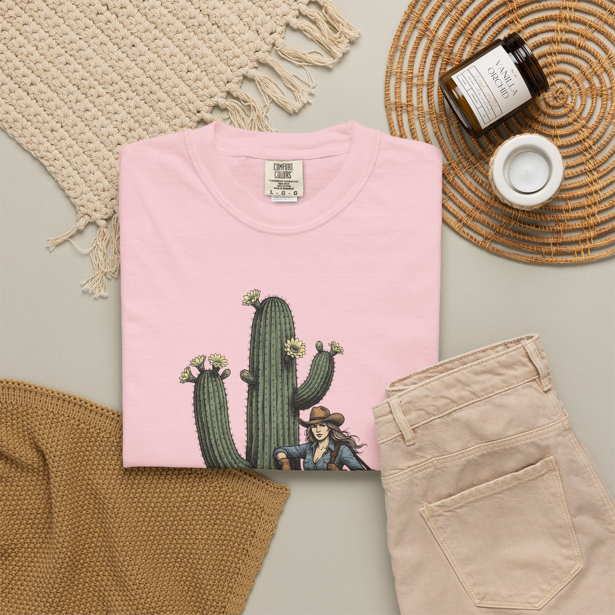 Cowgirl Cactus Cowgirl Ranch Gift Western Prickly Pear Cowboy Fan Rodeo Farm Vintage Saddle T-Shirt