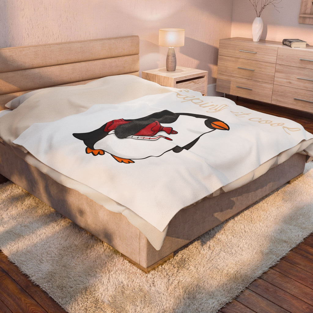 Penguin Nurse Blanket Nurse Wildlife Gift Women Comic Blanket Penguin Blanket Nursing Enthusiast Cartoon Blanket Wildlife Graphic Simple