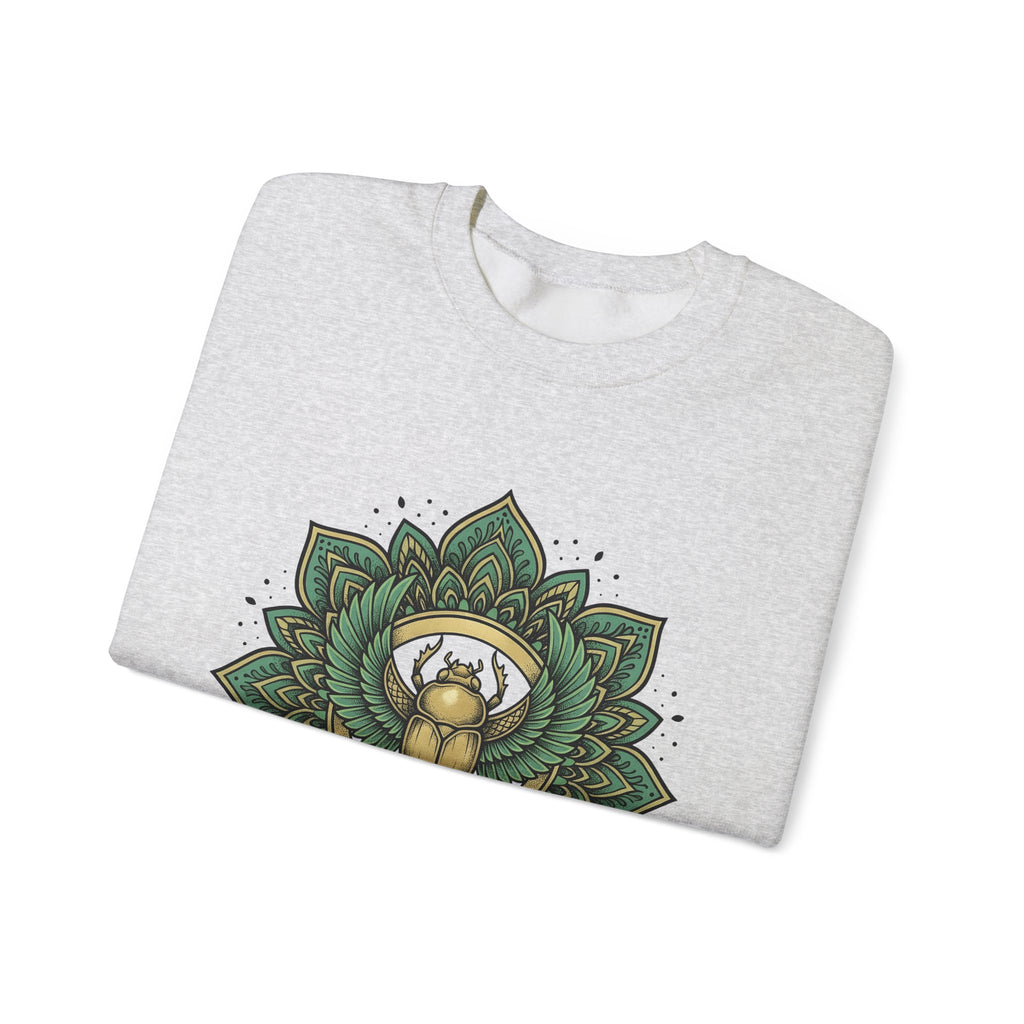 Scarab Mandala Sweatshirt Boho Chic Spiritual Gift Women Bohemian Sweatshirt Mandala Sweatshirt Hippie Enthusiast Tribal Sweatshirt Mystical Graphic Geometric