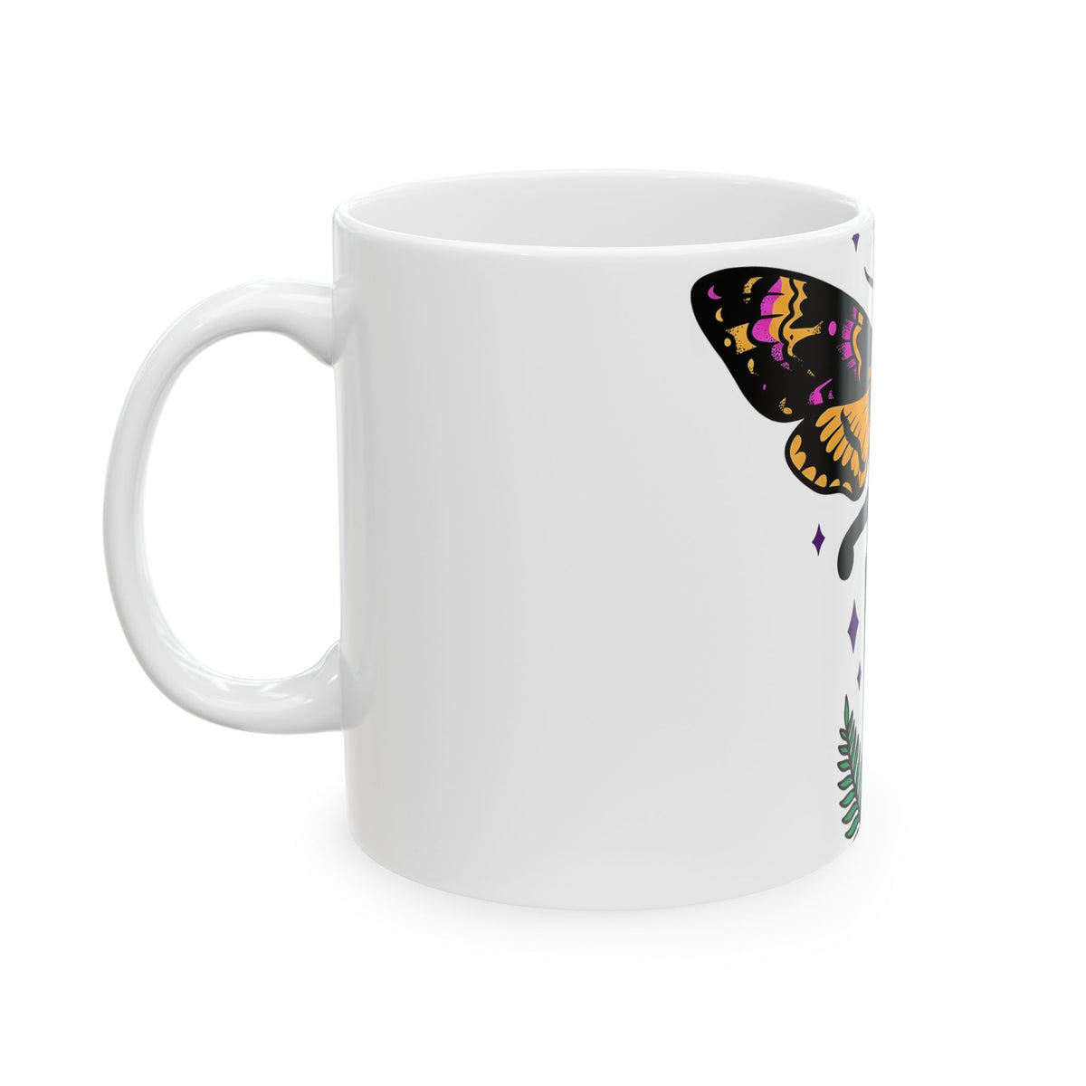 Skull Moth Dagger Mug Halloween Horror Gift Women Ink Mug Dagger